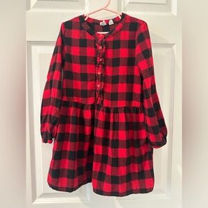 GAP Red and Black Plaid Dress